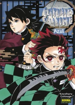 GUARDIANES DE LA NOCHE (KIMETSU NO YAIBA): LIBRO PARA COLOREAR AZUL [RUSTICA]